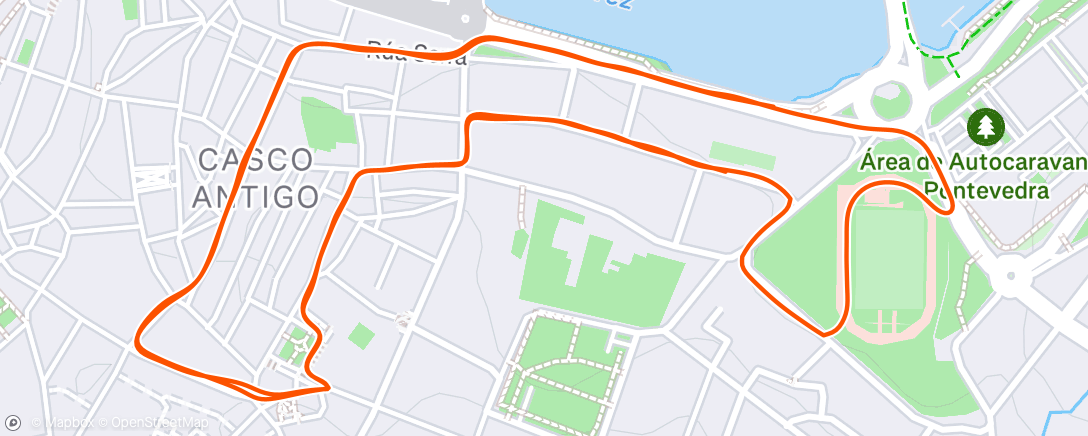 Map of the activity, Course à pied le matin
