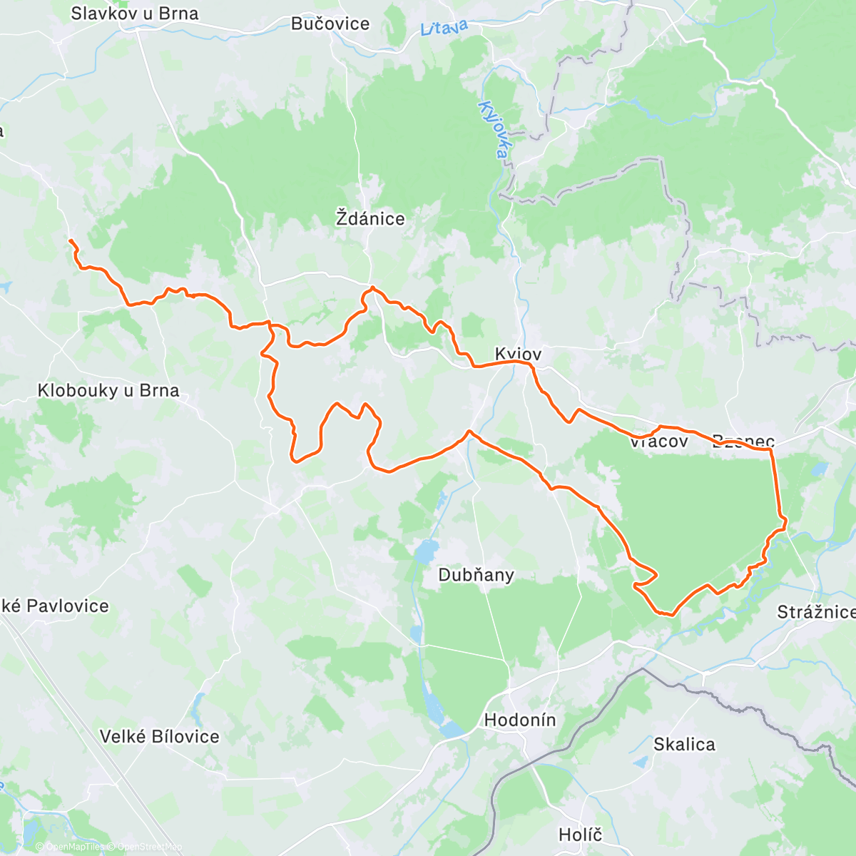 Map of the activity, Gravel Ride