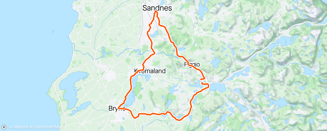 Map of the activity, Sandnes Bryne