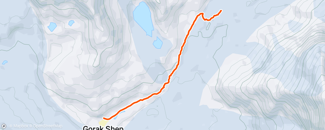 Map of the activity, post fkt hike back