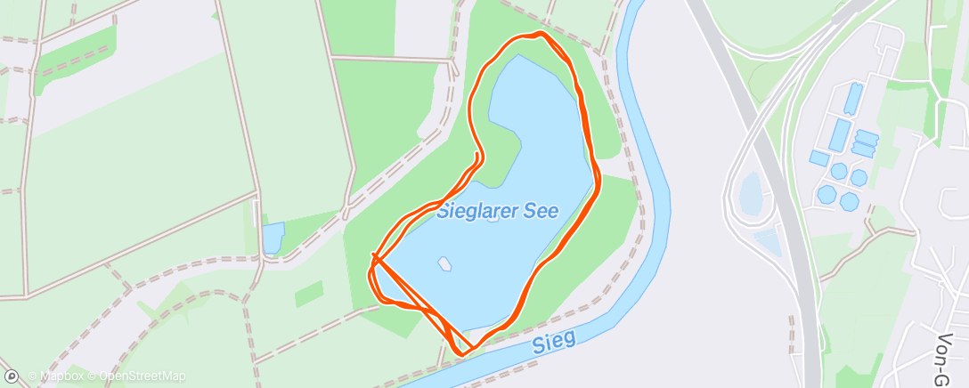 Map of the activity, Mittagslauf