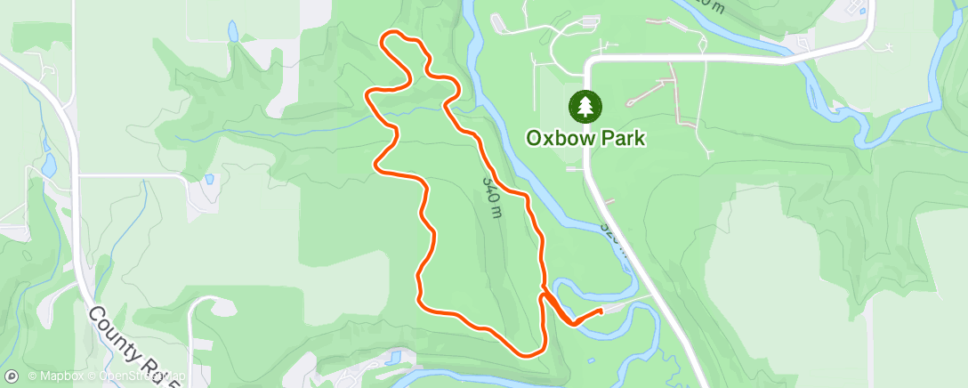Map of the activity, Evening Run/Walk with Kris