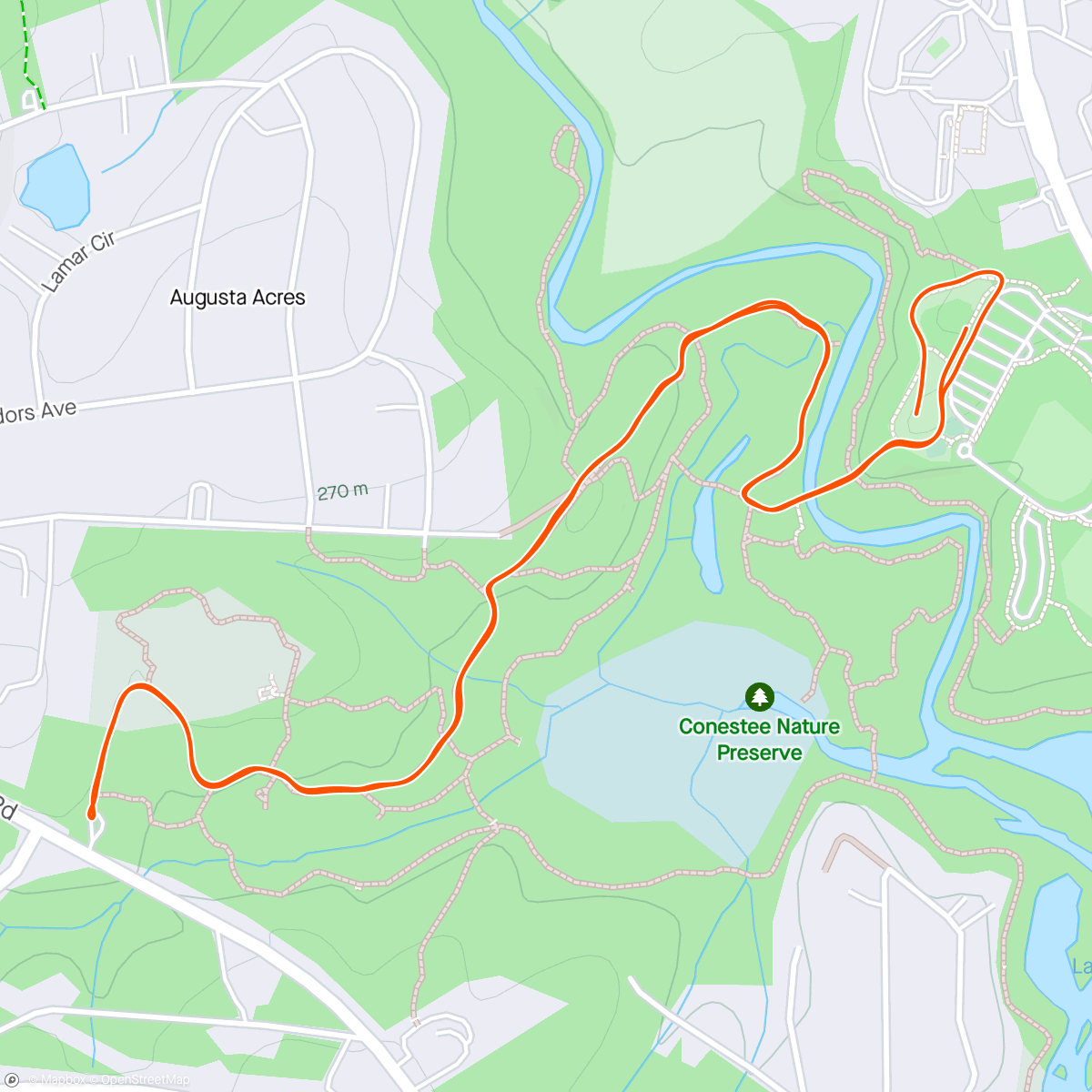 Map of the activity, Race the Helix Upstate 5k