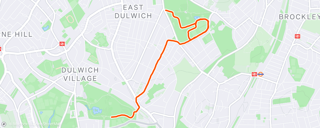 Map of the activity, Cooldown after PBs