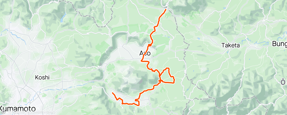 Map of the activity, Tour of Kyushu