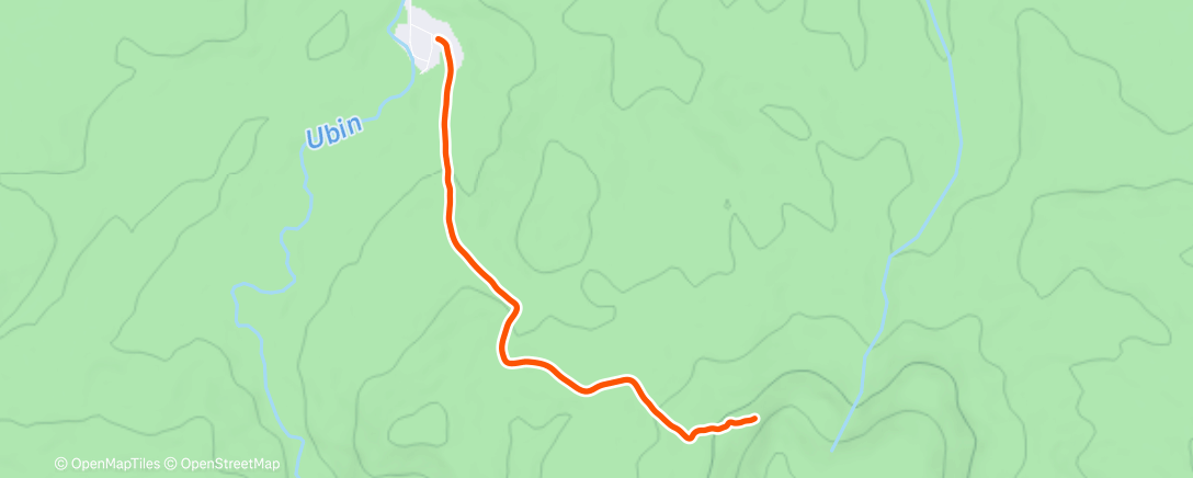 Map of the activity, Дневной забег