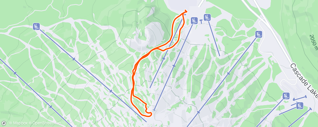 Map of the activity, Afternoon Backcountry Ski