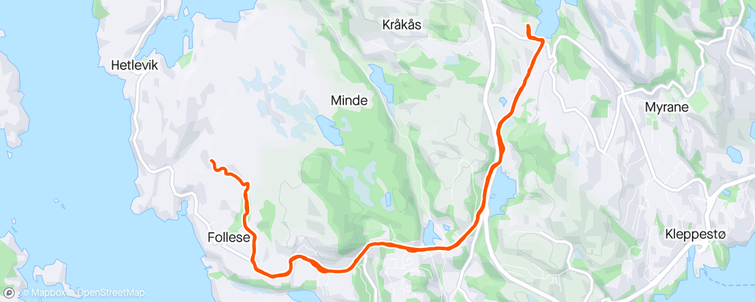 Mapa de la actividad (Kvernhusdalen • 4km (motbakke)terskel på returen)