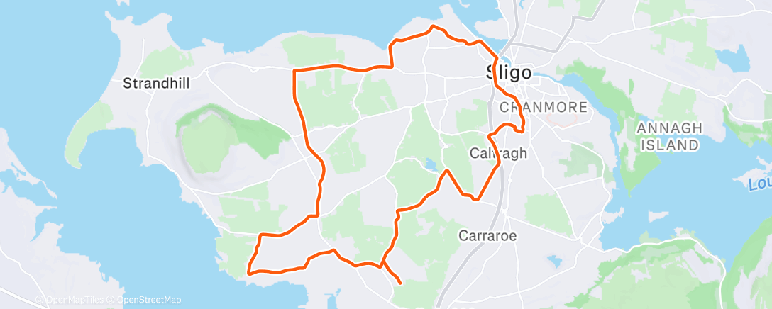 Map of the activity, Afternoon Ride