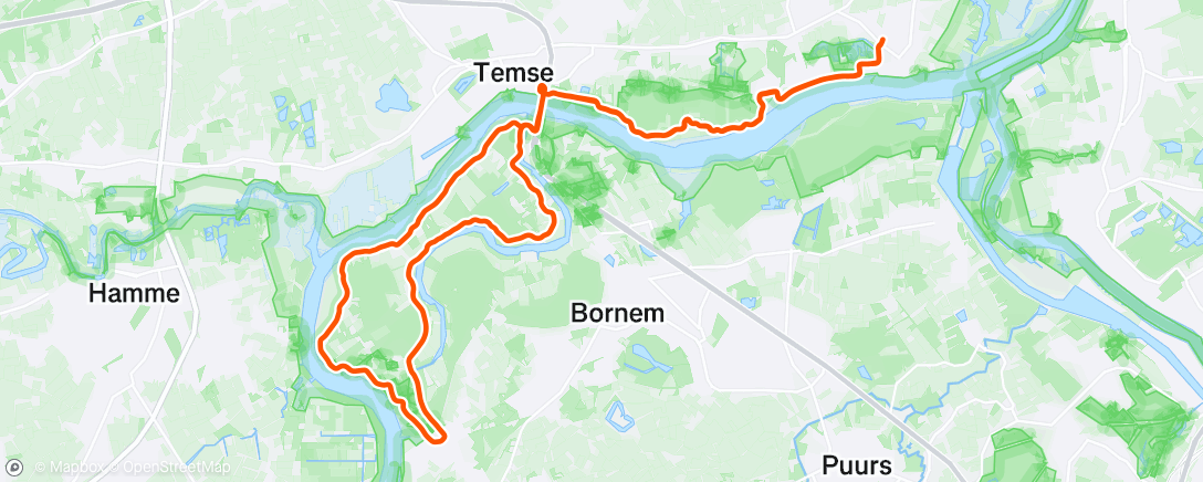 Map of the activity, Afternoon Ride