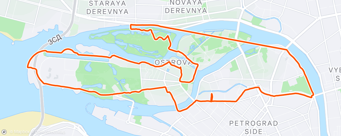 Map of the activity, Morning Run