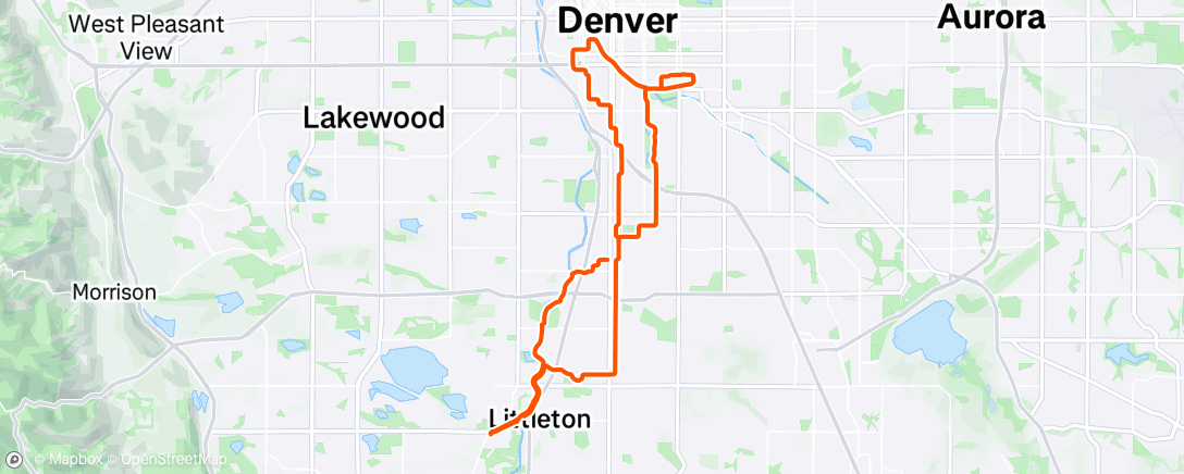 Map of the activity, Lunch Ride