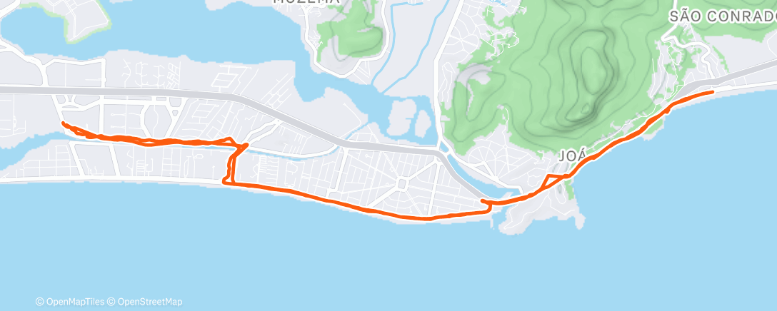 Map of the activity, Pedalada matinal