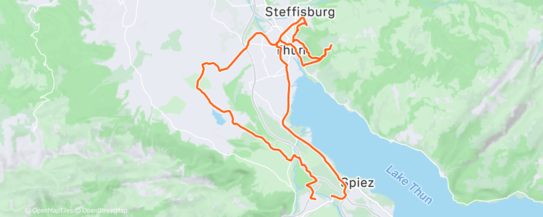 Map of the activity, Mittagsradfahrt