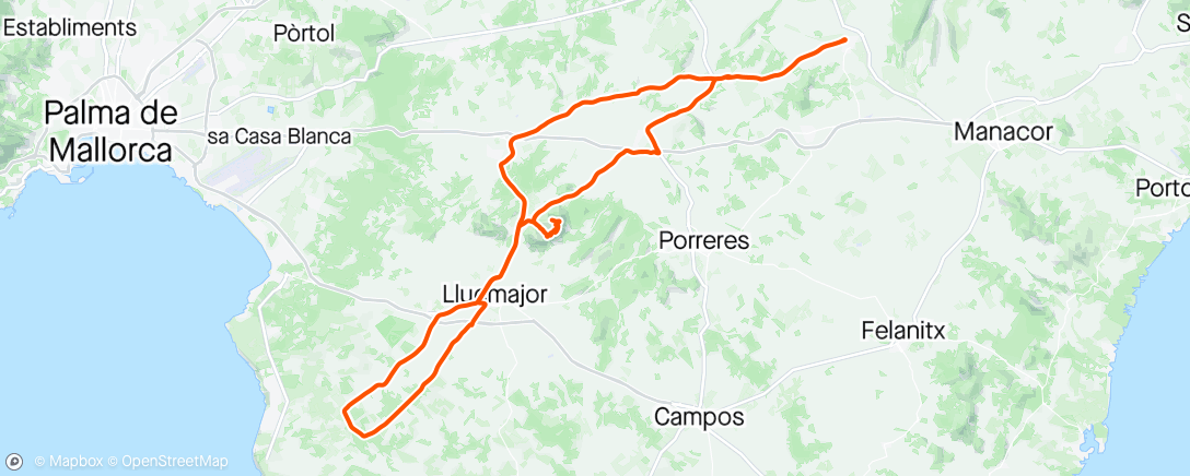 Mapa de la actividad (Such a cliche: cycling with a German on Mallorca)