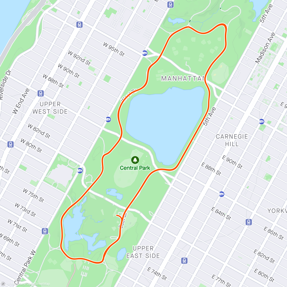 Map of the activity, Zwift - Group Ride: 3R Endurance Steady Ride (C) on The 6 Train in New York