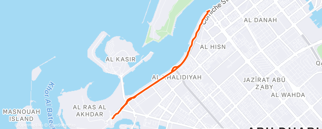 Map of the activity, Morning Run