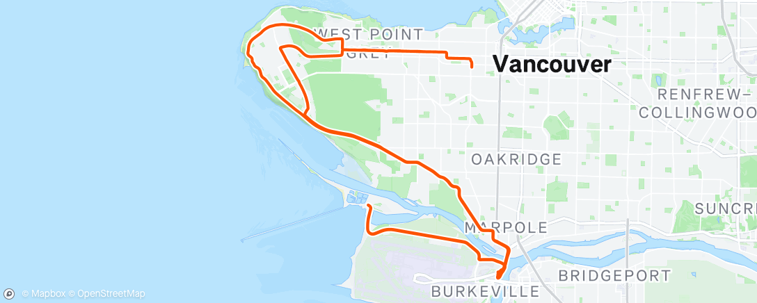 Map of the activity, Morning Ride