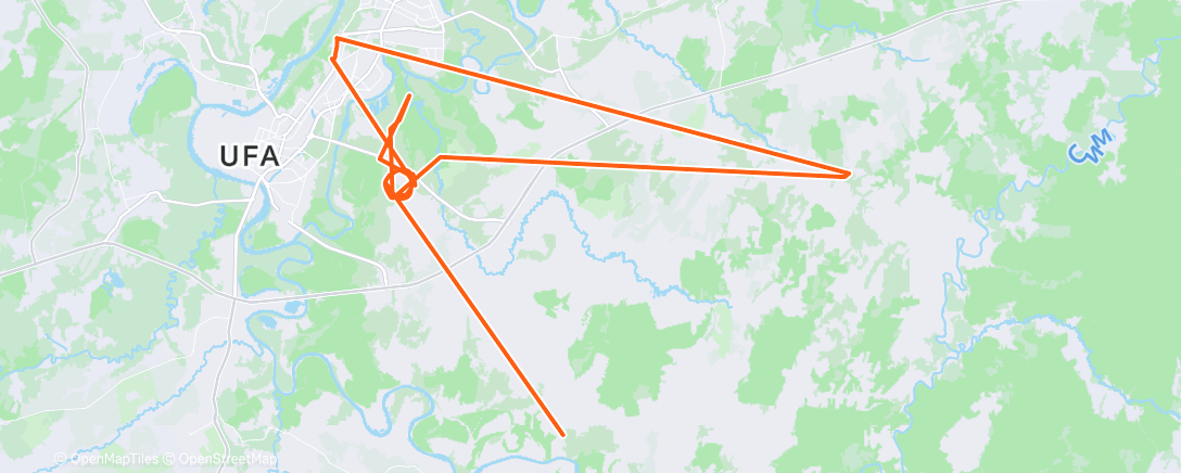 Map of the activity, Дневной забег