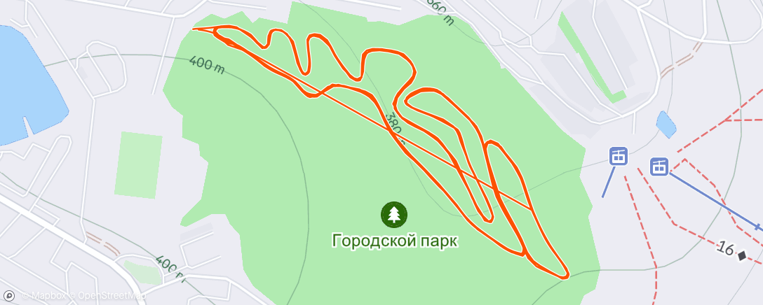 Map of the activity, Кировск, лыжи 6.