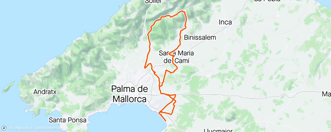 Mappa dell'attività Majorca 2024 - Bunyola, Orient