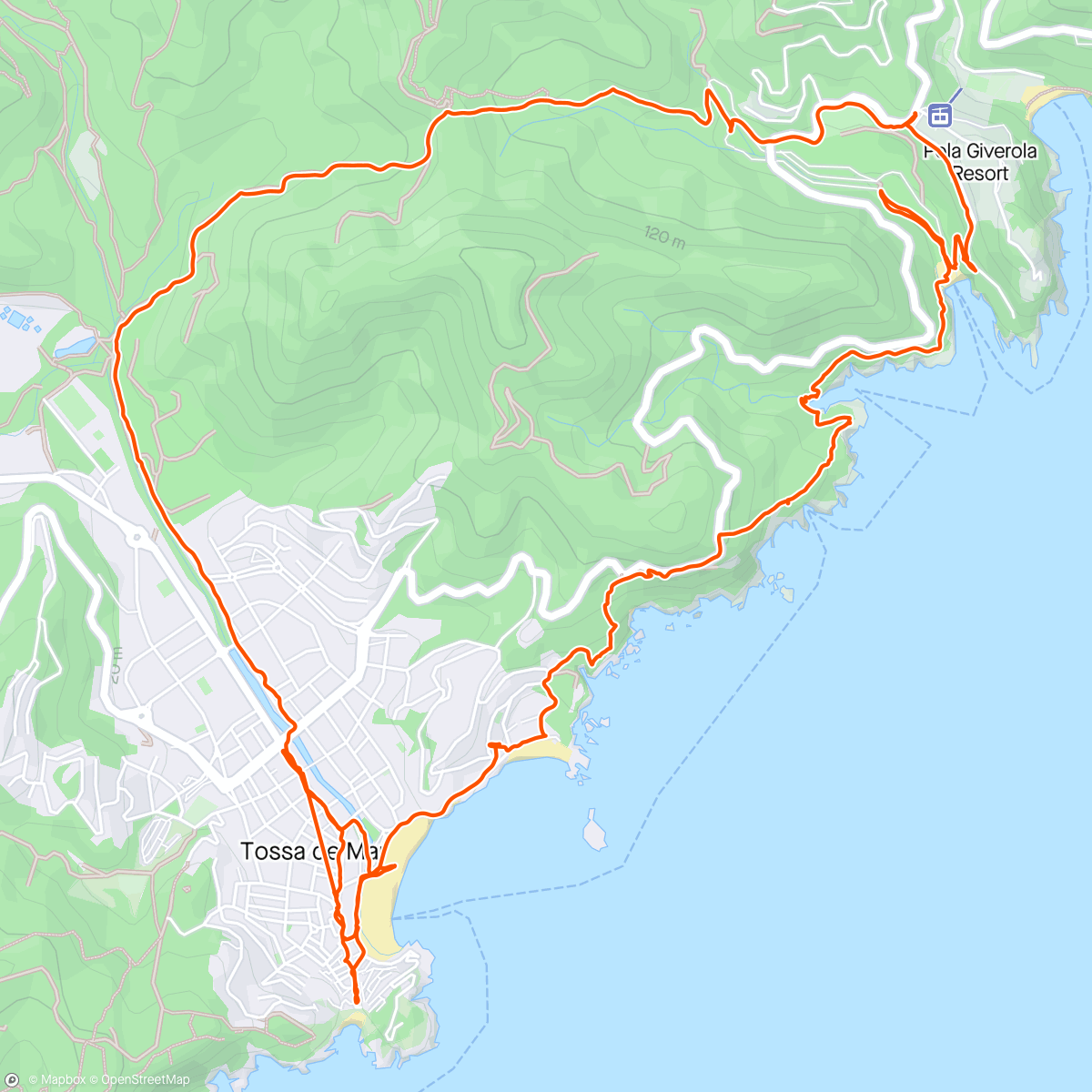 Map of the activity, Camino de Ronda de Tossa de Mar🙌🏻☀️