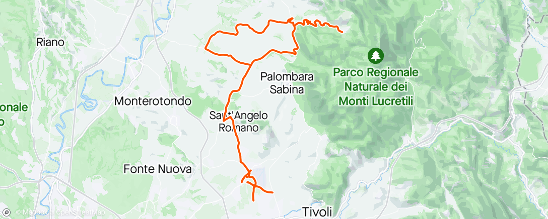 Map of the activity, San Angelo Monteflavio