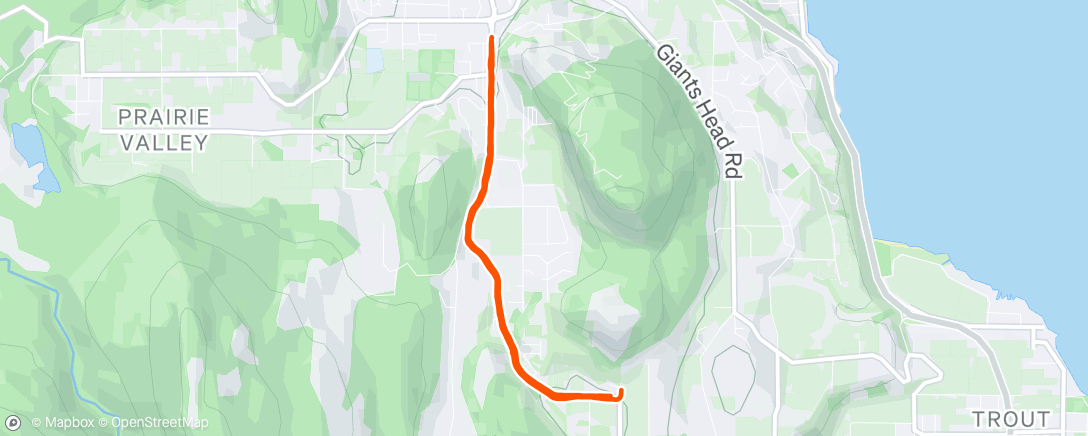 Map of the activity, Lunch Run