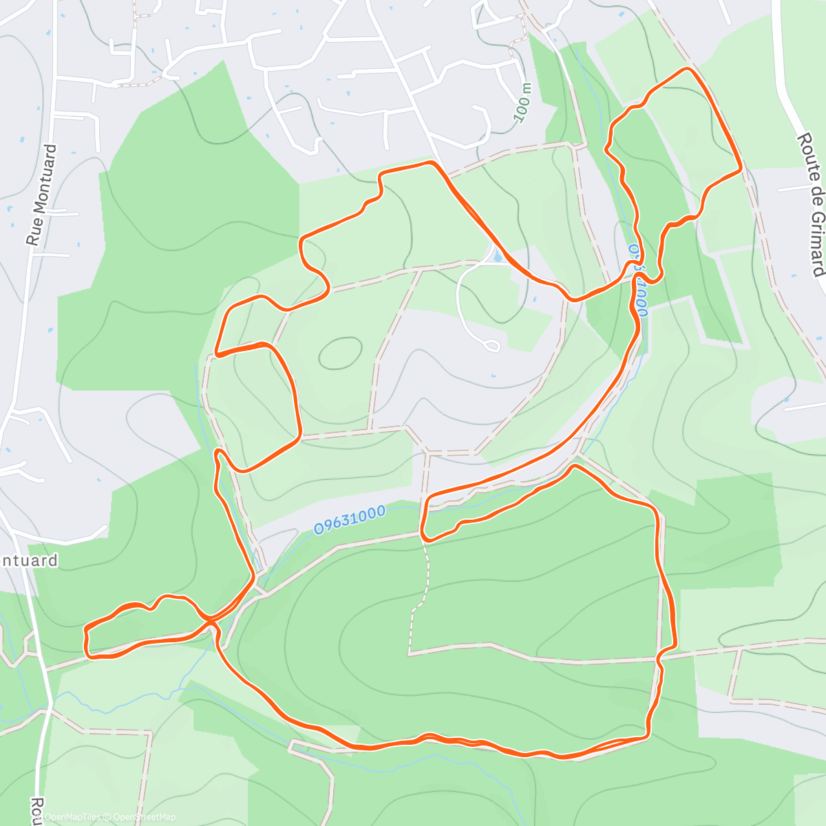 Map of the activity, Santa Race