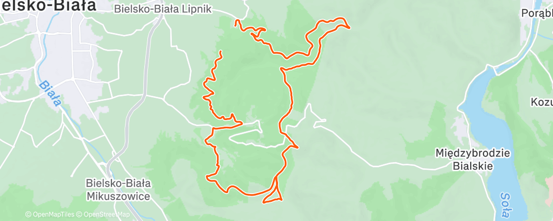 Map of the activity, Long run with Marcin and Maciek