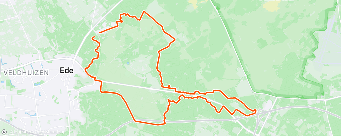 Map of the activity, Mtb route Ede