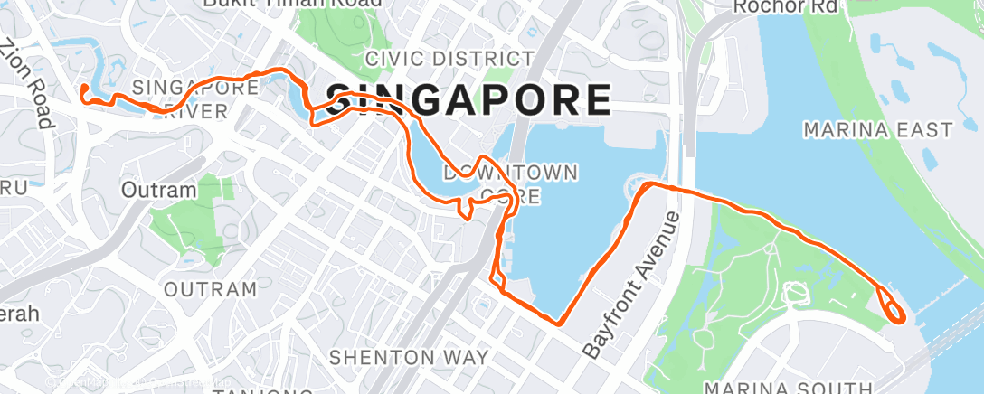 Map of the activity, Morning Run