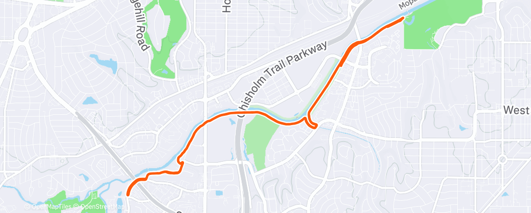 Map of the activity, Morning Run