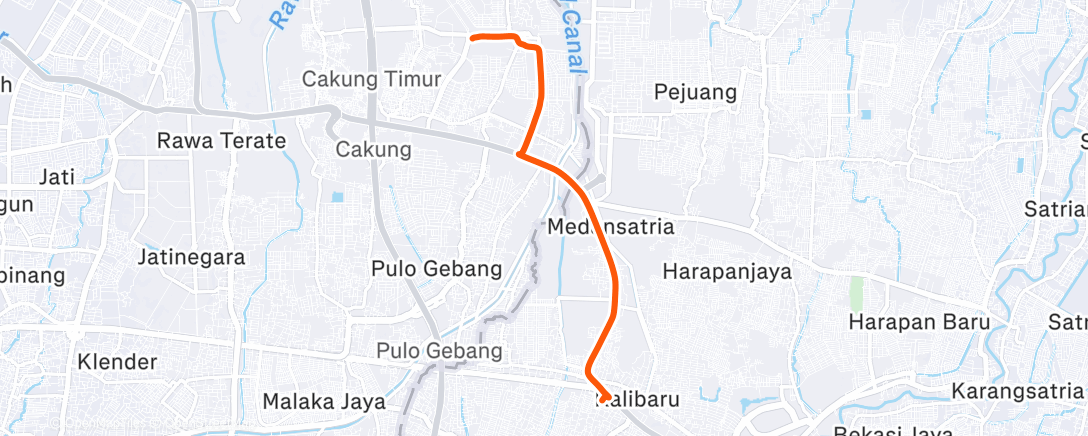 Map of the activity, Morning Ride