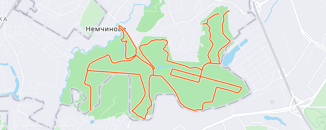 Map of the activity, Evening Nordic Ski