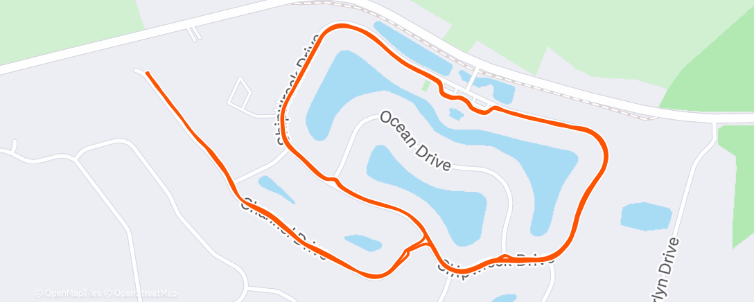 Map of the activity, Morning Run