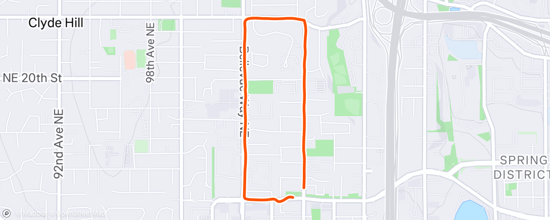 Map of the activity, Morning Run