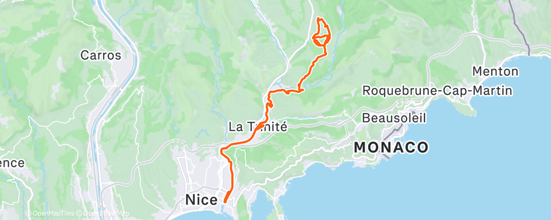 アクティビティ「Morning Mountain Bike Ride」の地図