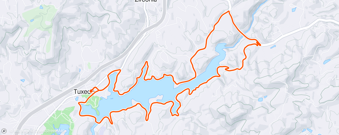 Map of the activity, Lake Summit with Meredith