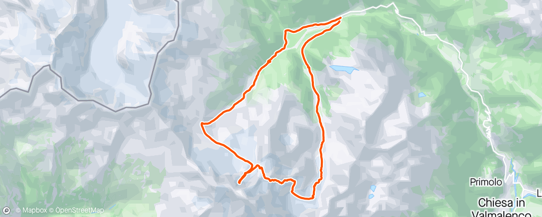 Map of the activity, Night Workout