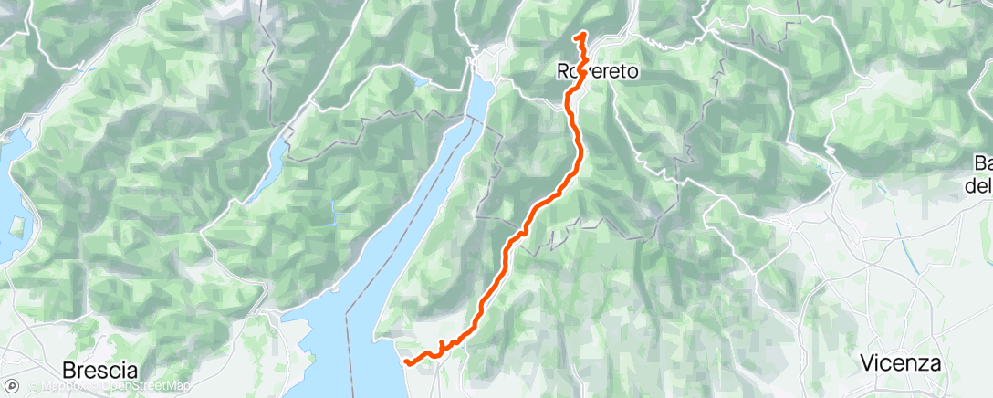 Map of the activity, Bikepacking Date Day 1
