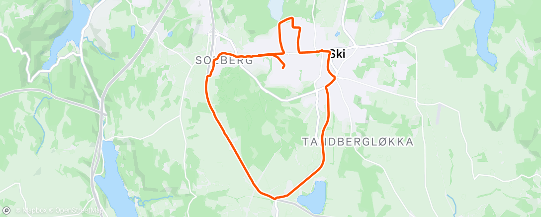 Map of the activity, Søndagstur