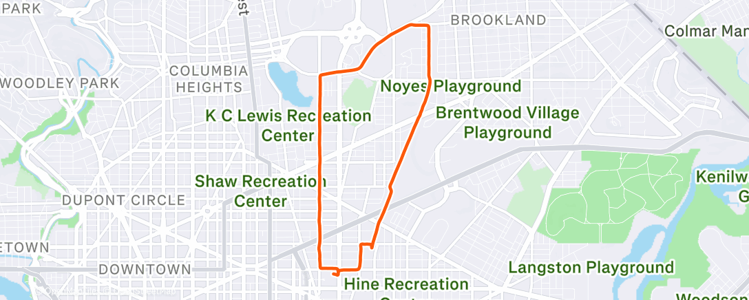 Map of the activity, Solo miles