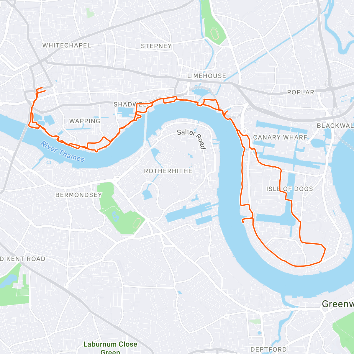 Map of the activity, Morning confused 😵‍💫 run 🏃‍♀️ 🌇