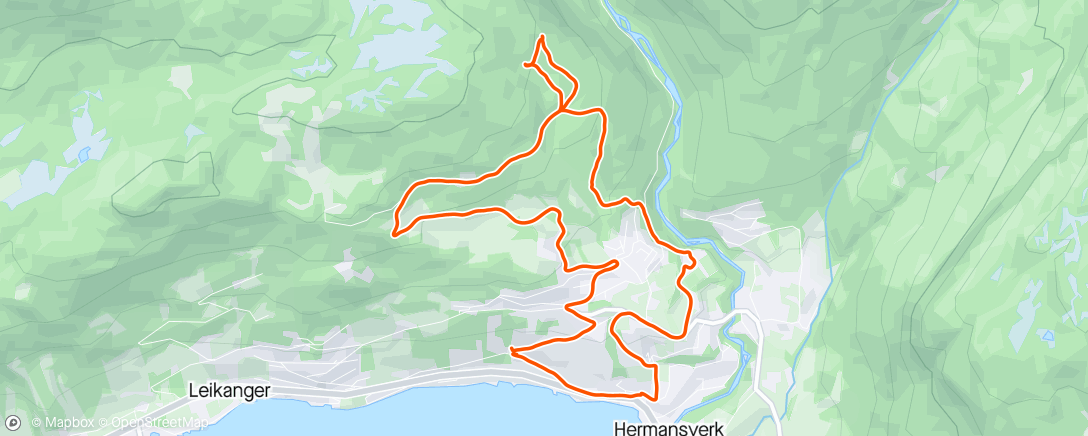 Map of the activity, Leikanger - Soltur