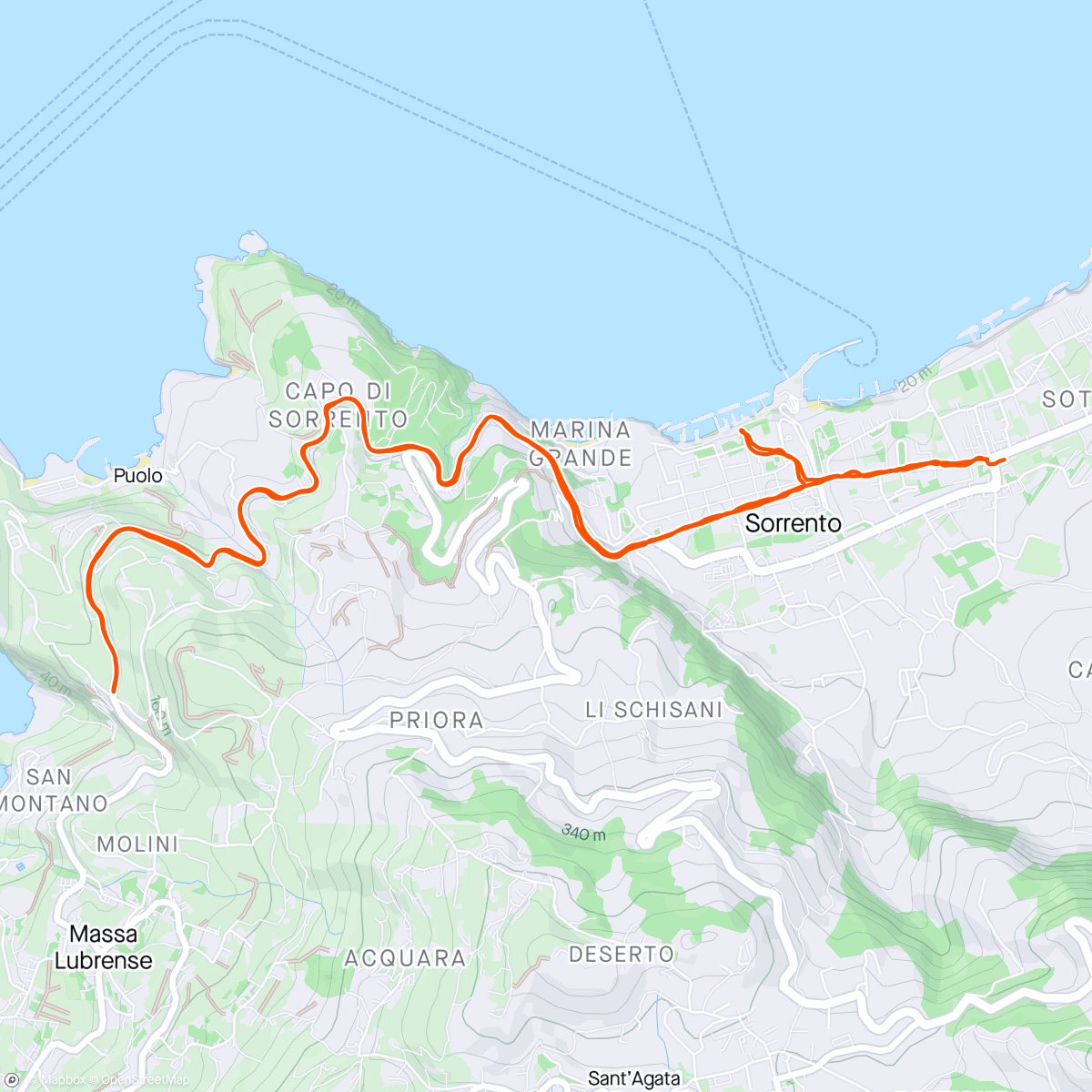 Map of the activity, Sorrento 👌