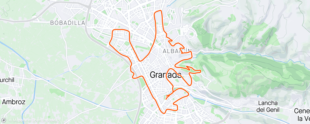Map of the activity, 40 Media Maratón Ciudad de Granada