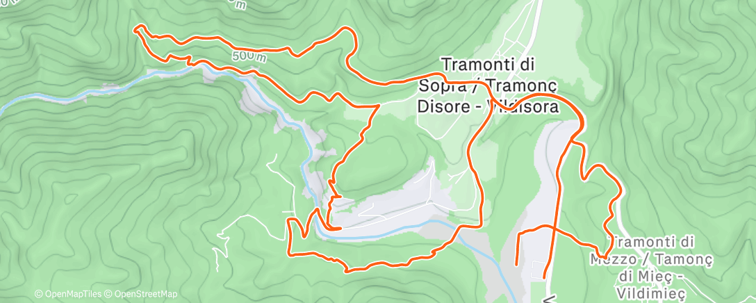 Map of the activity, Camminata mattutina