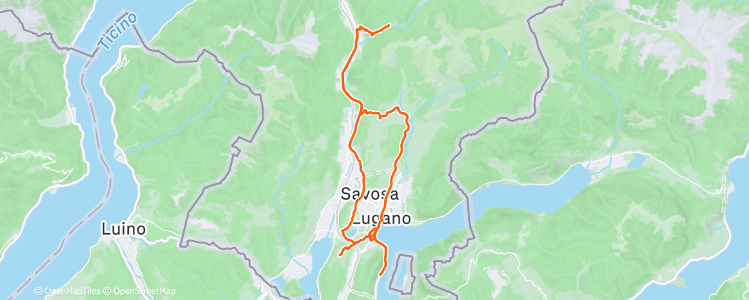 Map of the activity, Pedalata mattutina