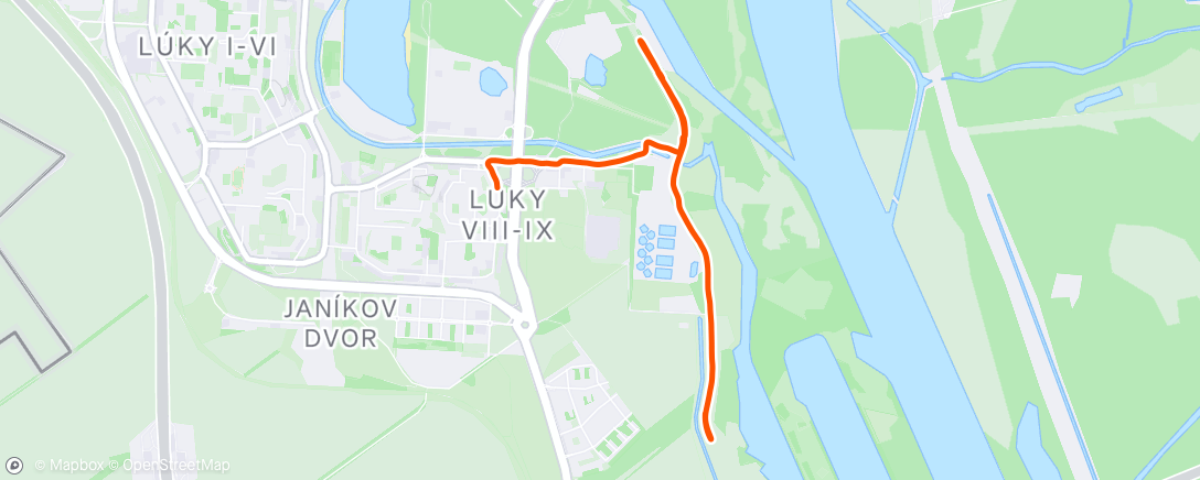 Map of the activity, Lunch Run